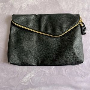 Black and gold color clutch